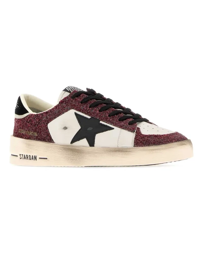 Golden Goose Women's Two-Tone Leather Stardan Sneakers Milkbordeauxblack Multicolor
