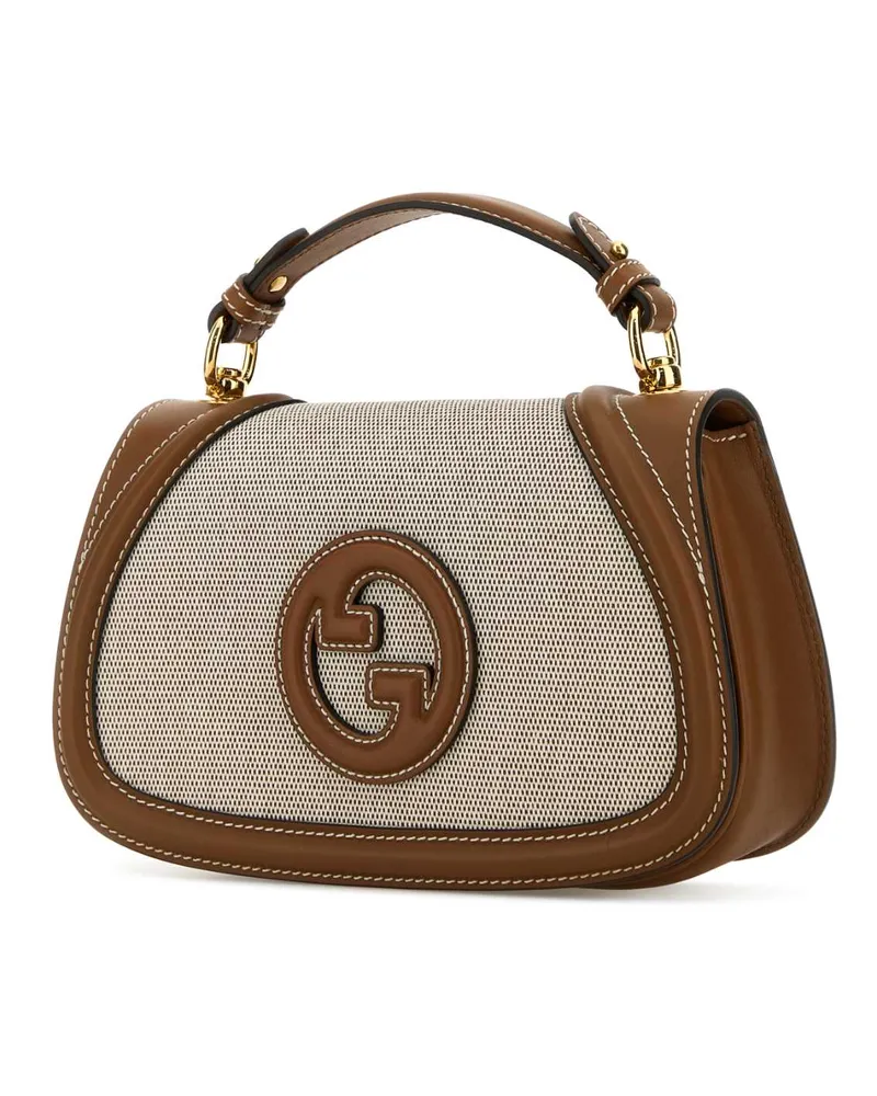 Gucci Women's Blondie Top Handle Bag Brown Leather Brown