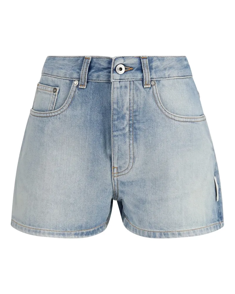 OFF-WHITE Women's Denim Shorts Doll Bleach White Cotton Trousers White