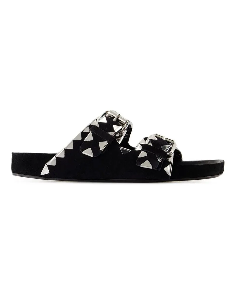 Isabel Marant Women's Lennyo Sandals Black Calfskin Black