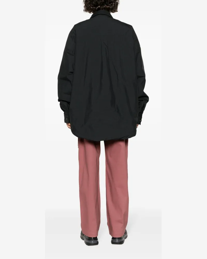 AMBUSH Gingham-Check Padded Cotton Blend Jacket — Black Black