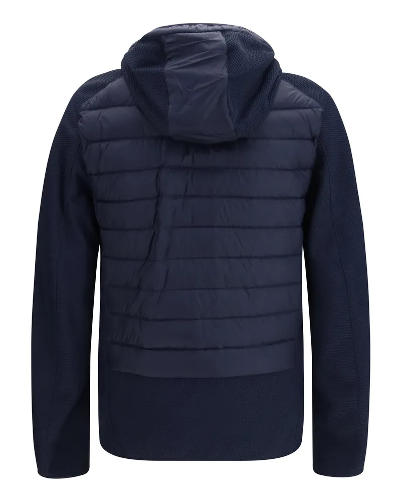 Parajumpers Men's Jacket Nolan Hybrid With Hood Blue Navy Down Coat Navy