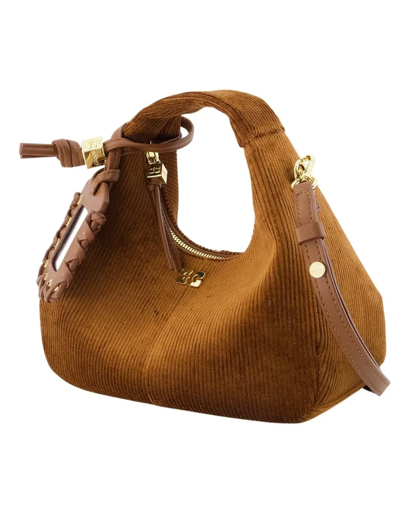Ganni Synthetic Hobo Bag — Brown Brown