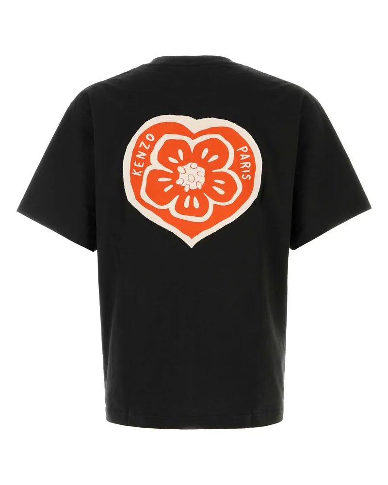 Kenzo Men's Black Cotton Oversize T-Shirt Exterior Black