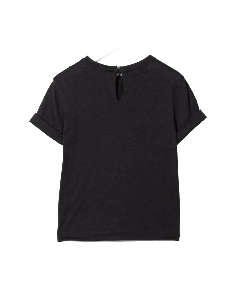 Brunello Cucinelli Slogan-Print Cotton T-Shirt — Black Black
