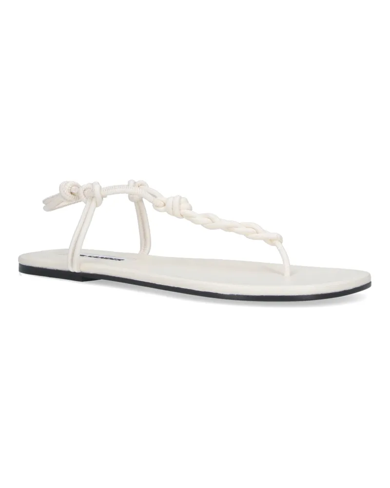 Jil Sander Women's Sandals White Ovine Leather White