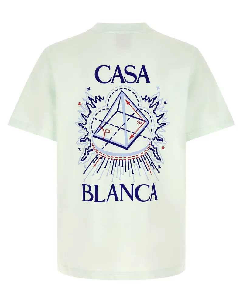 Casablanca Paris Men's Blue Organic Cotton T-Shirt Green