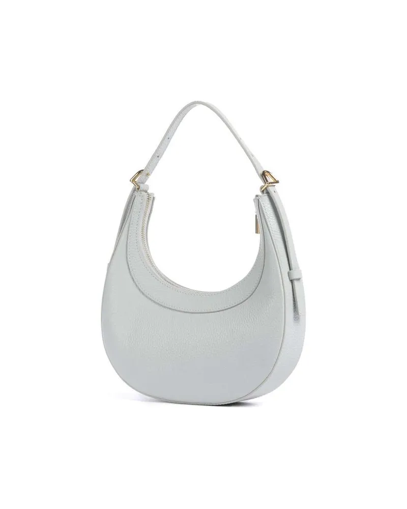 Coccinelle Whisper Grained Leather Shoulder Bag — White White