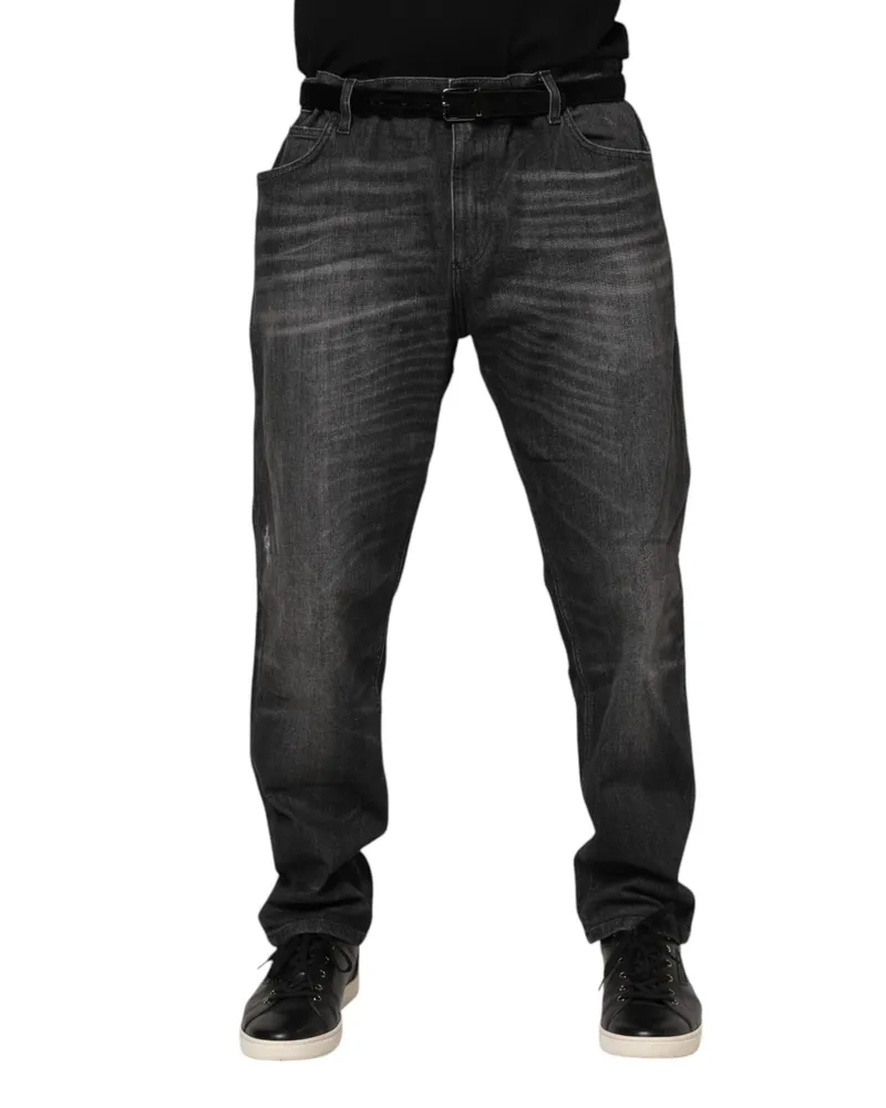 Dolce & Gabbana Gray Washed Denim Jeans — Gray Gray