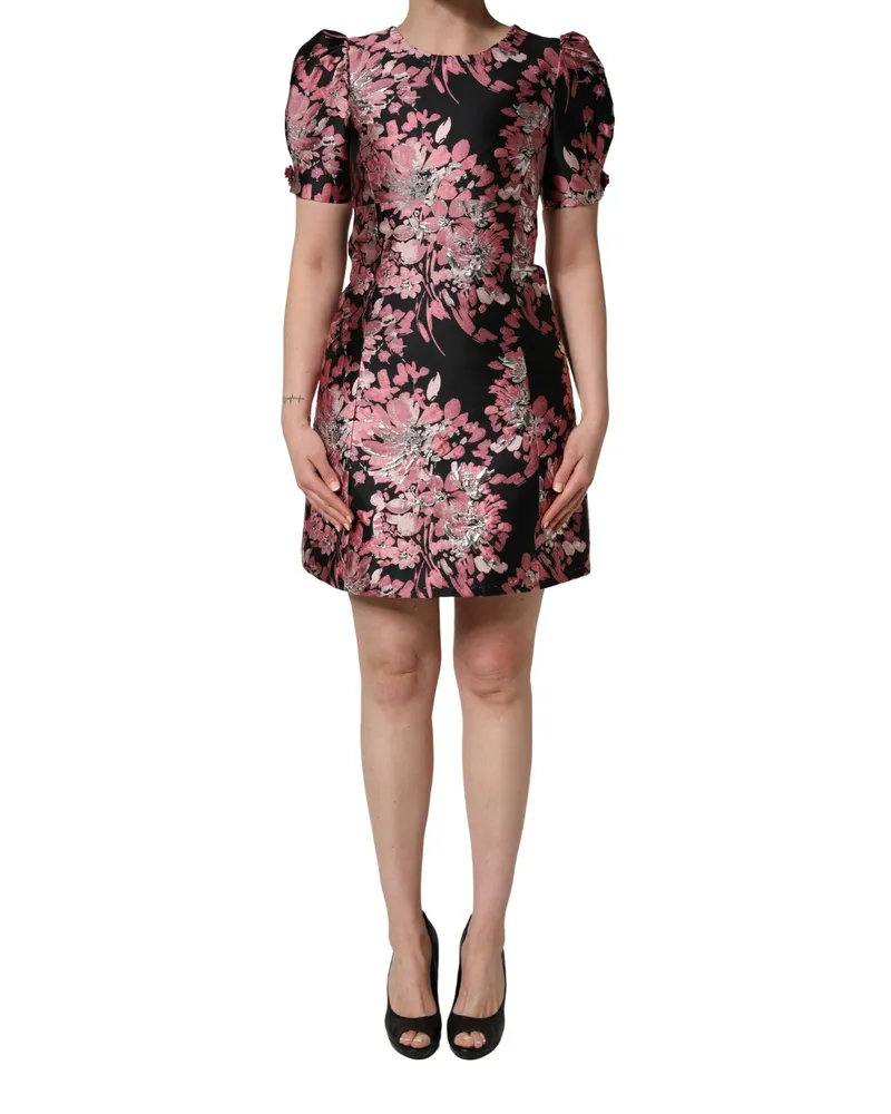 Dolce & Gabbana Women Multicolor Floral Brocade A-Line Mini Dress Multicolor