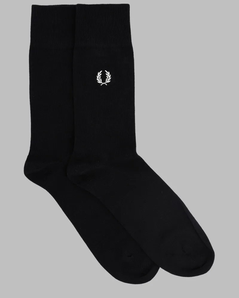 Fred Perry Classic Laurel Wreath Socks — Black Black