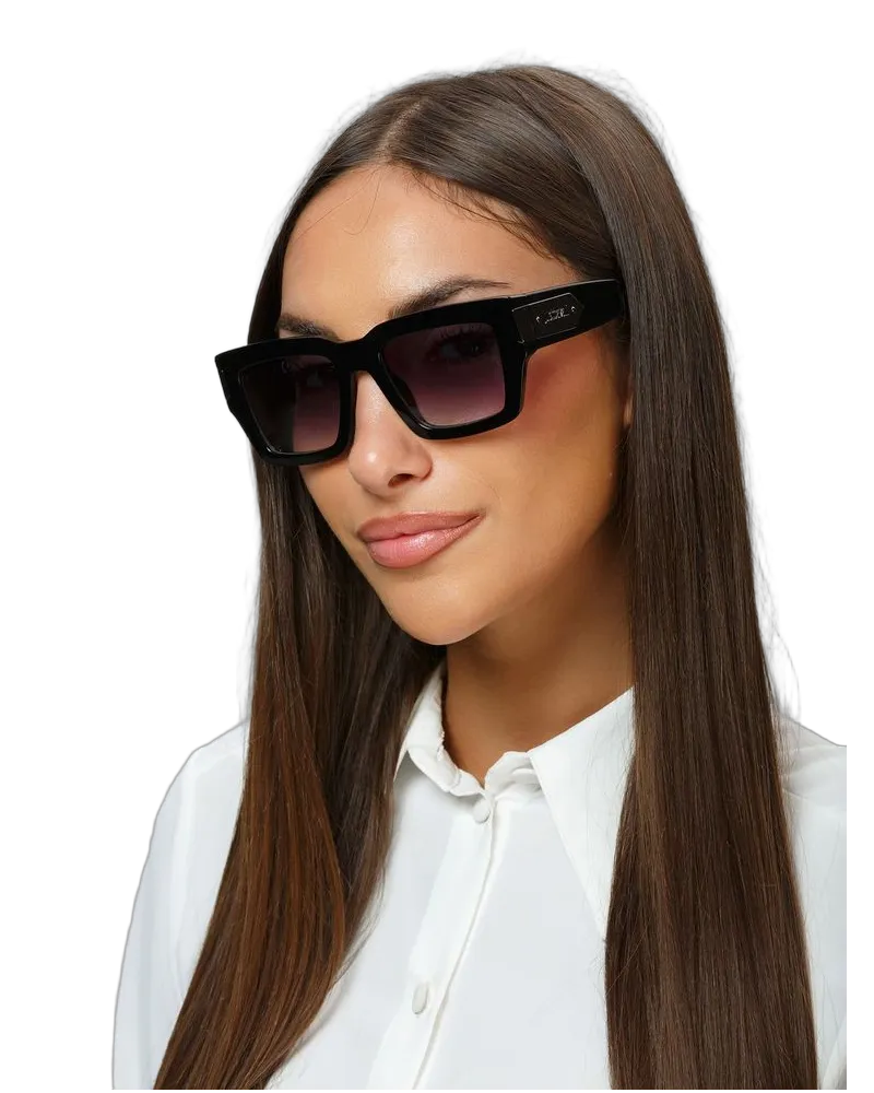 Just Cavalli Unisex Sunglasses Glossy Black Acetate Black