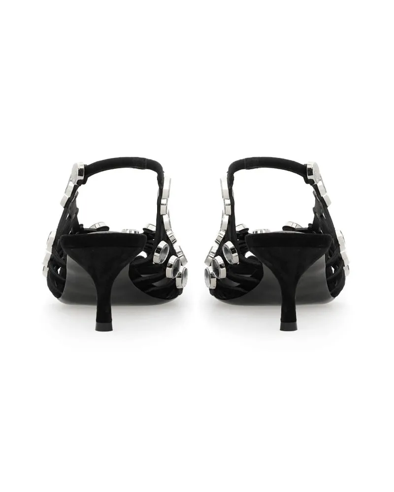 ATTICO Grid Heel — Black Black