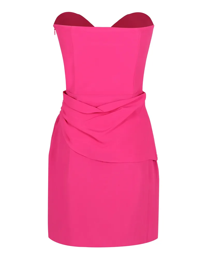 Federica Tosi Women's Off-The-Shoulder Fuchsia Dress Silk; Polyester; Acetate Pink