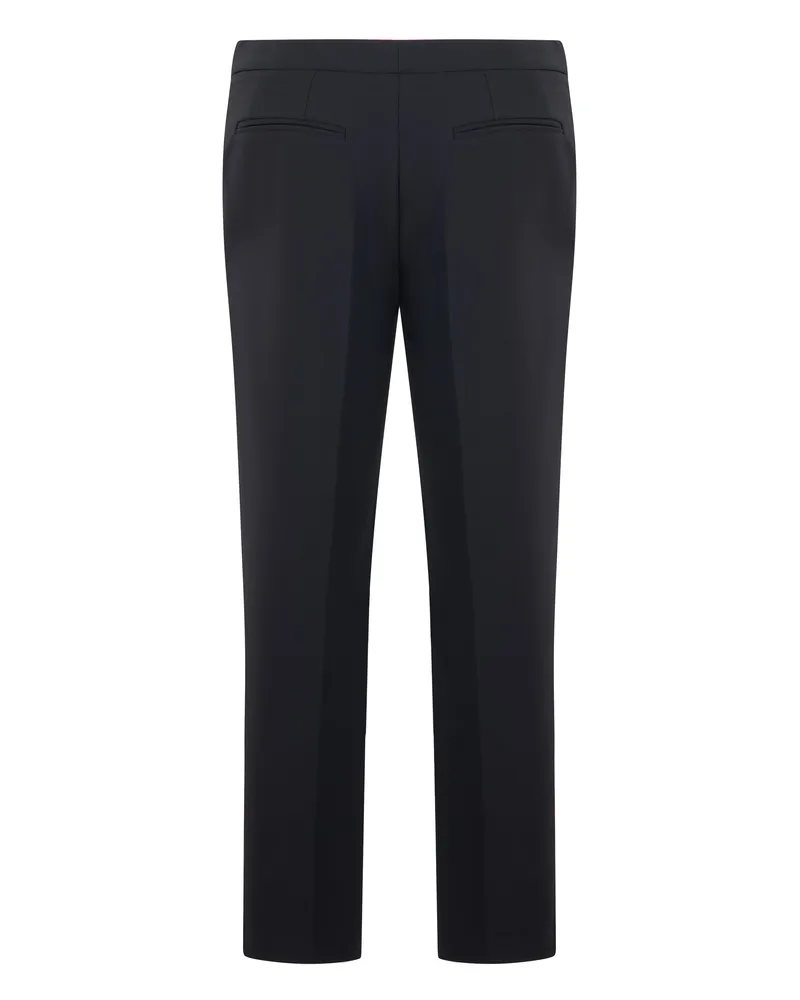 Elisabetta Franchi Women's Trousers Crepe Black Polyester Cropped Black