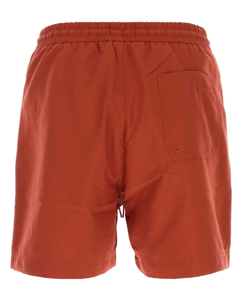 Carhartt WIP Men's Red Polyester Chase Swim Trunks Oxideredgold Short Red