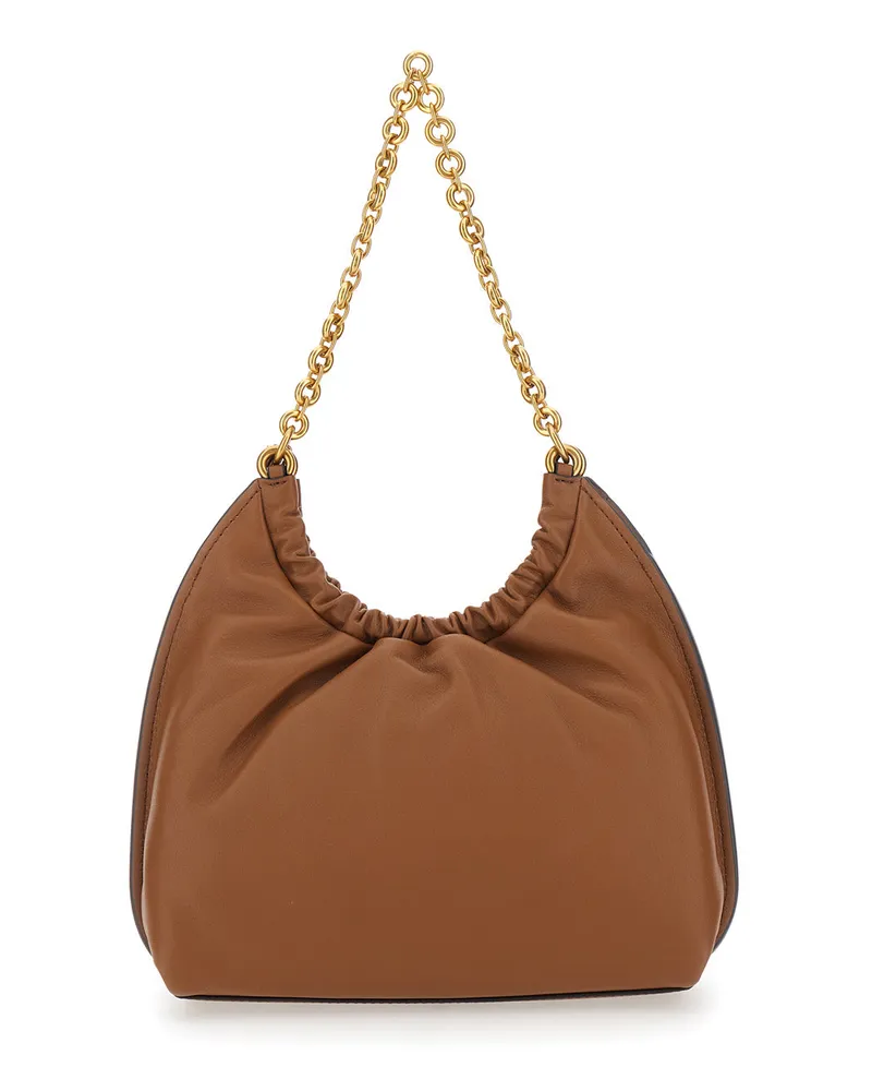 Michael Kors Women's Shoulder Bag Sm Cinch Conv Shldr Brown Leather Cow Brown