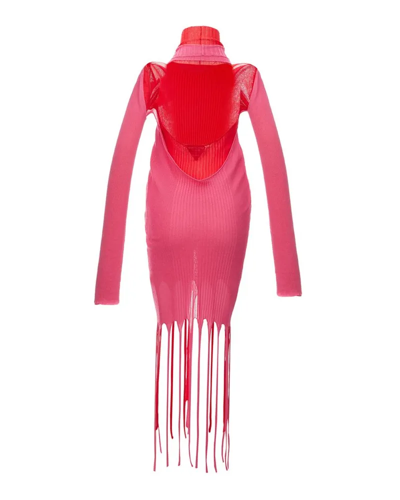 Bottega Veneta Women's Pink Cotton Casual Dress Pink