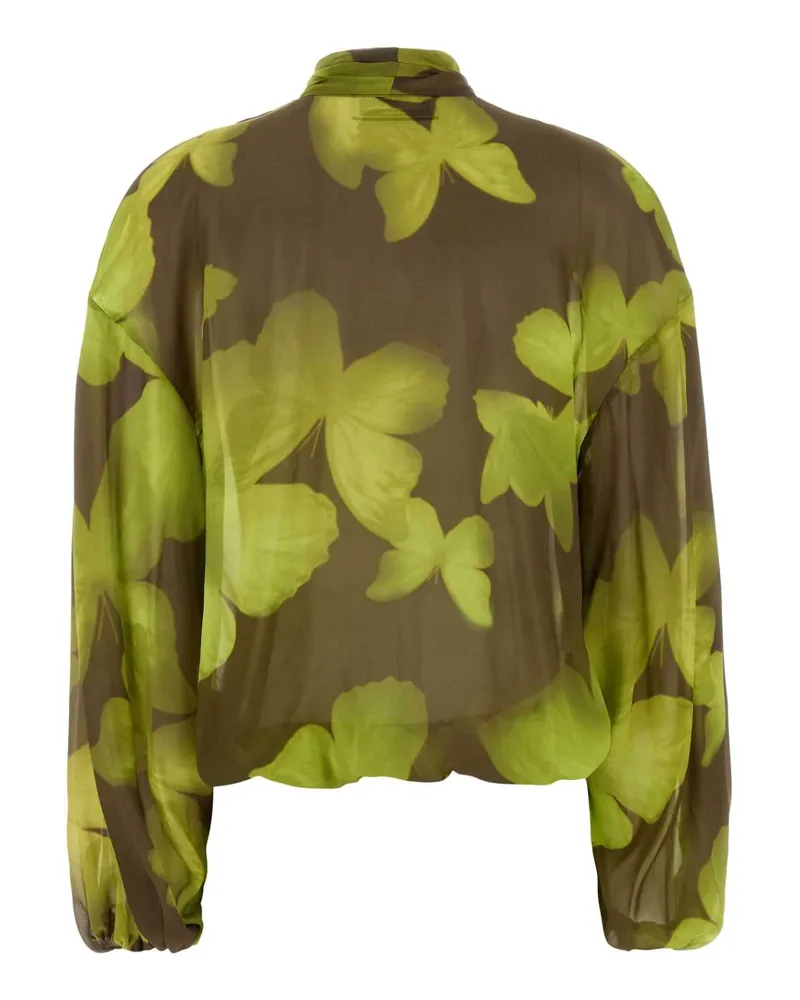 Blumarine 4c269a M5194 Multiverde Exterior: Viscose Maglie Sweater Green
