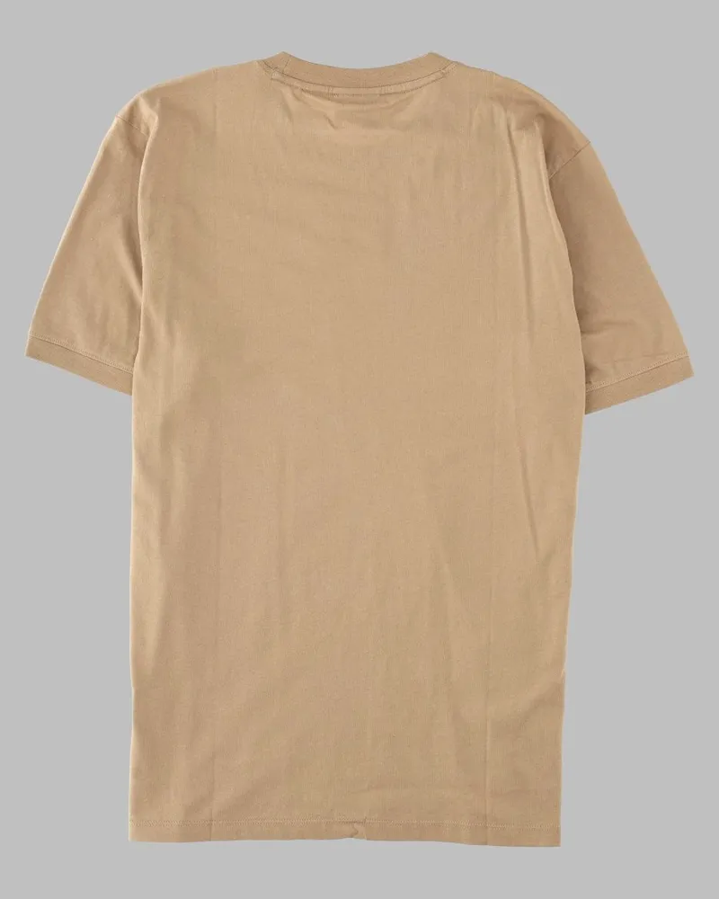 HUGO BOSS Patch Logo Cotton T-Shirt — Beige Beige