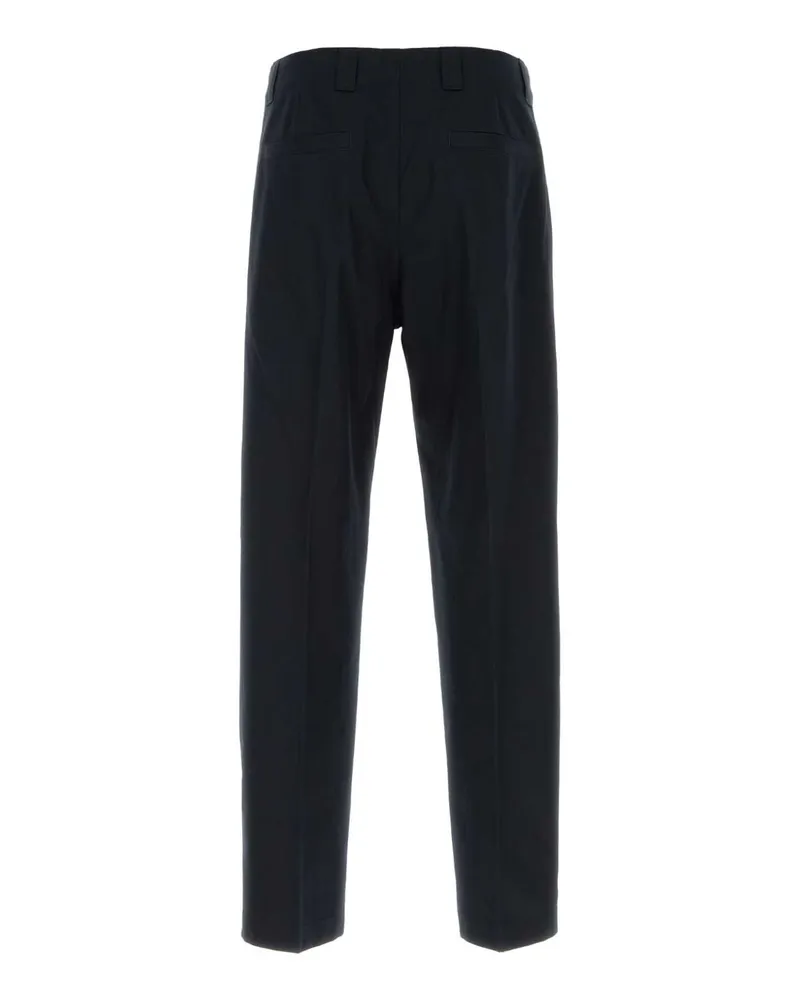 Gucci Men's Midnight Blue Twill Pant Ink Cotton Pantaloni Trousers Black