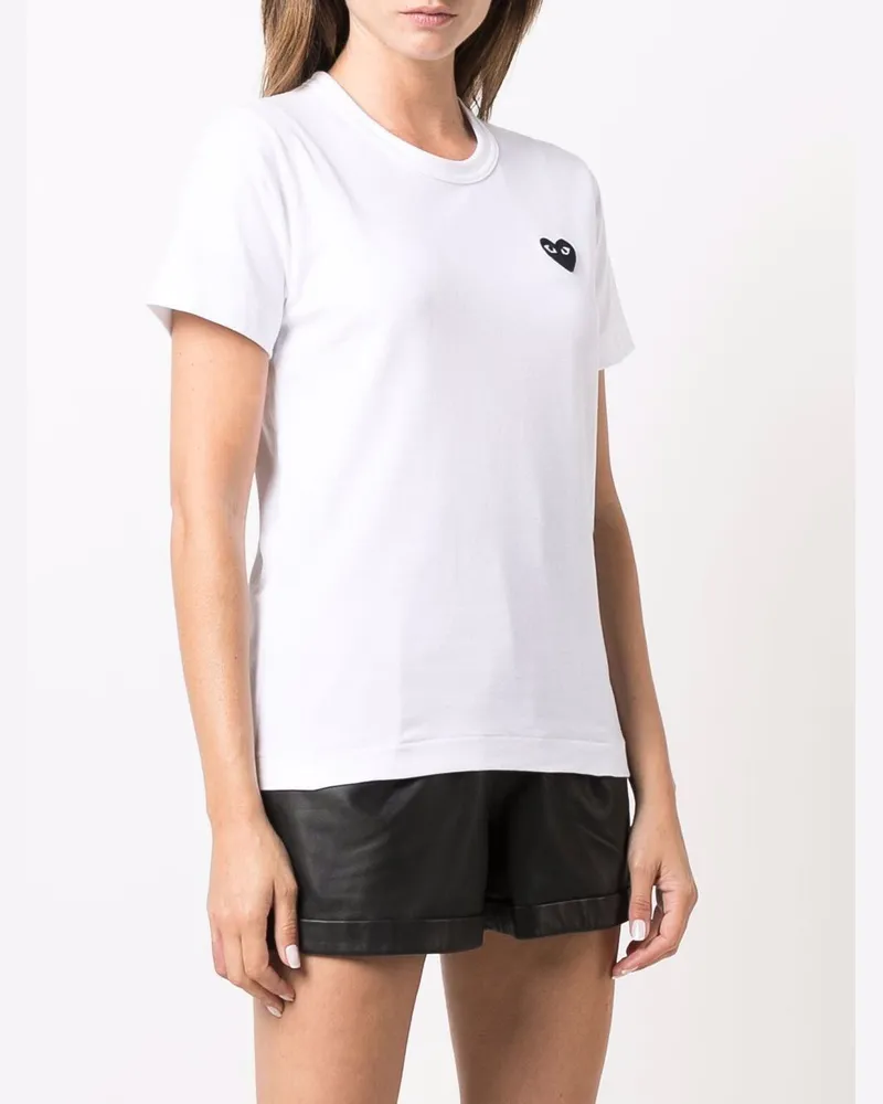 Comme des Garçons Logo-Embroidered Cotton T-Shirt — White White