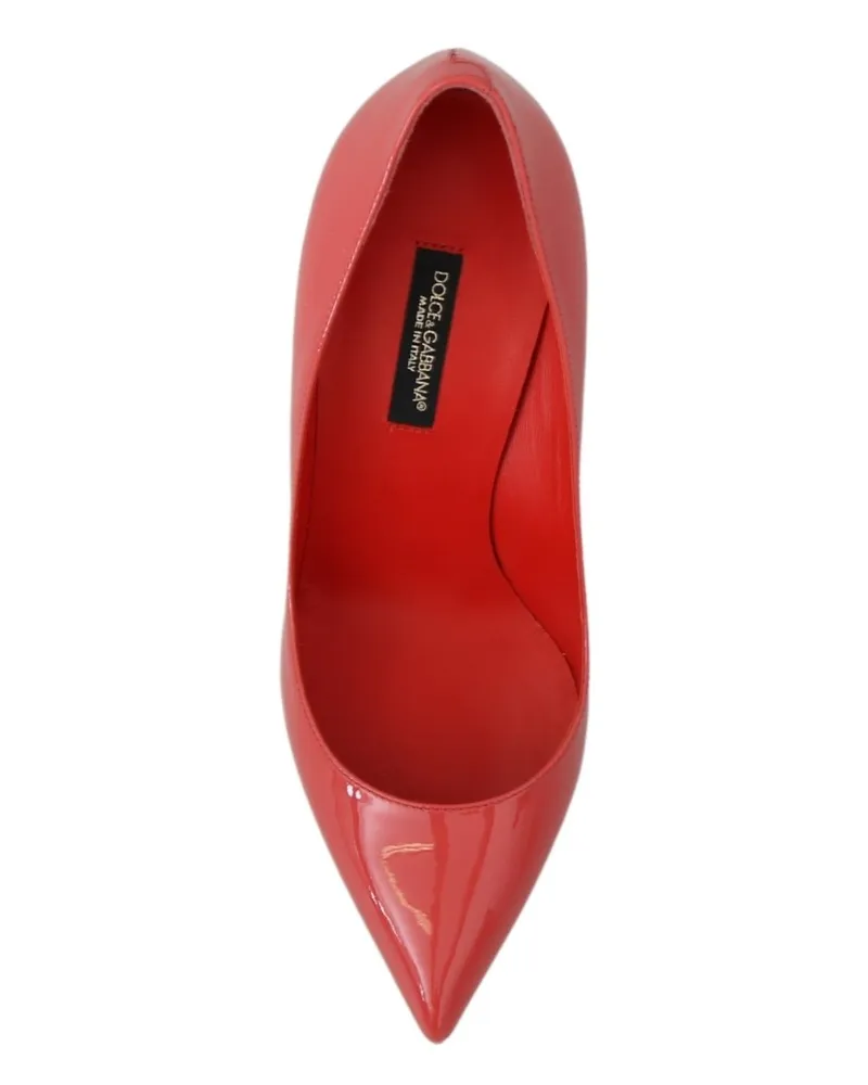 Dolce & Gabbana Women's Dark Pink Patent Leather Heels Pumps Pink