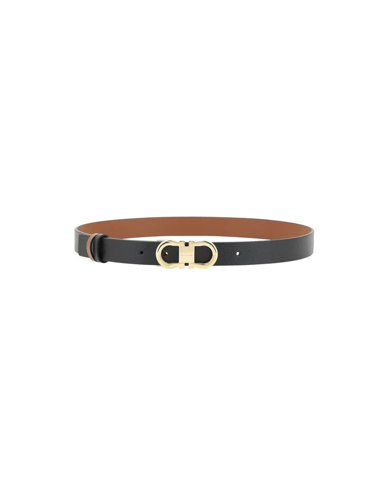 Ferragamo Gancini Belt — Black Multicolor