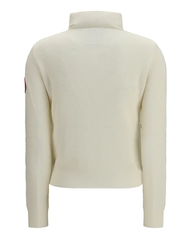 Canada Goose Wool-Blend Quilted Down Jacket — Beige Cottongrass-linaigrette