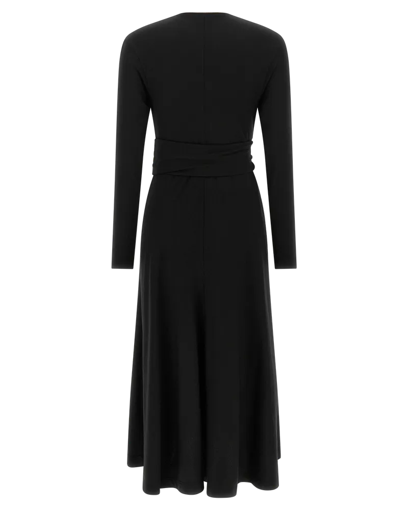 Brunello Cucinelli Women's Black Virgin Wool Midi Dress Black
