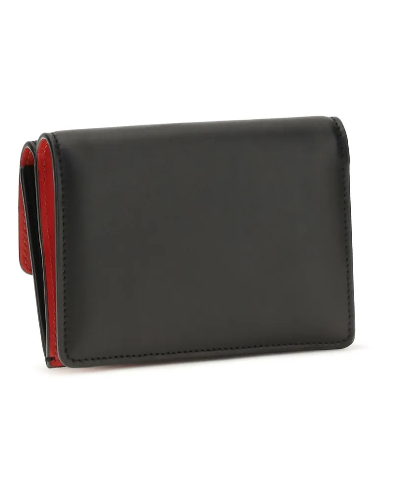 Christian Louboutin Women's Bettina Leather Wallet Black-Gold Calf Bos Taurus Black/gold Black