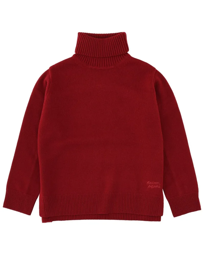 Kitsuné Wool Turtleneck Sweater — Red Red