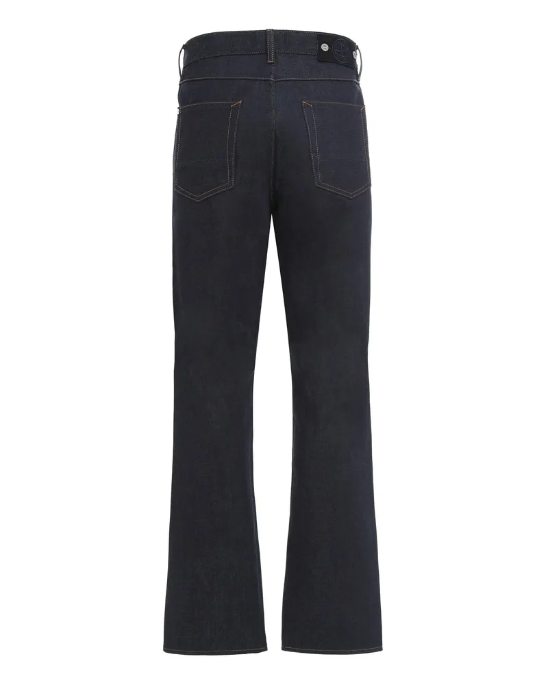 Stone Island Men's Regular Jeans With Five Pockets Blue Cotton & Straight-Leg Blue