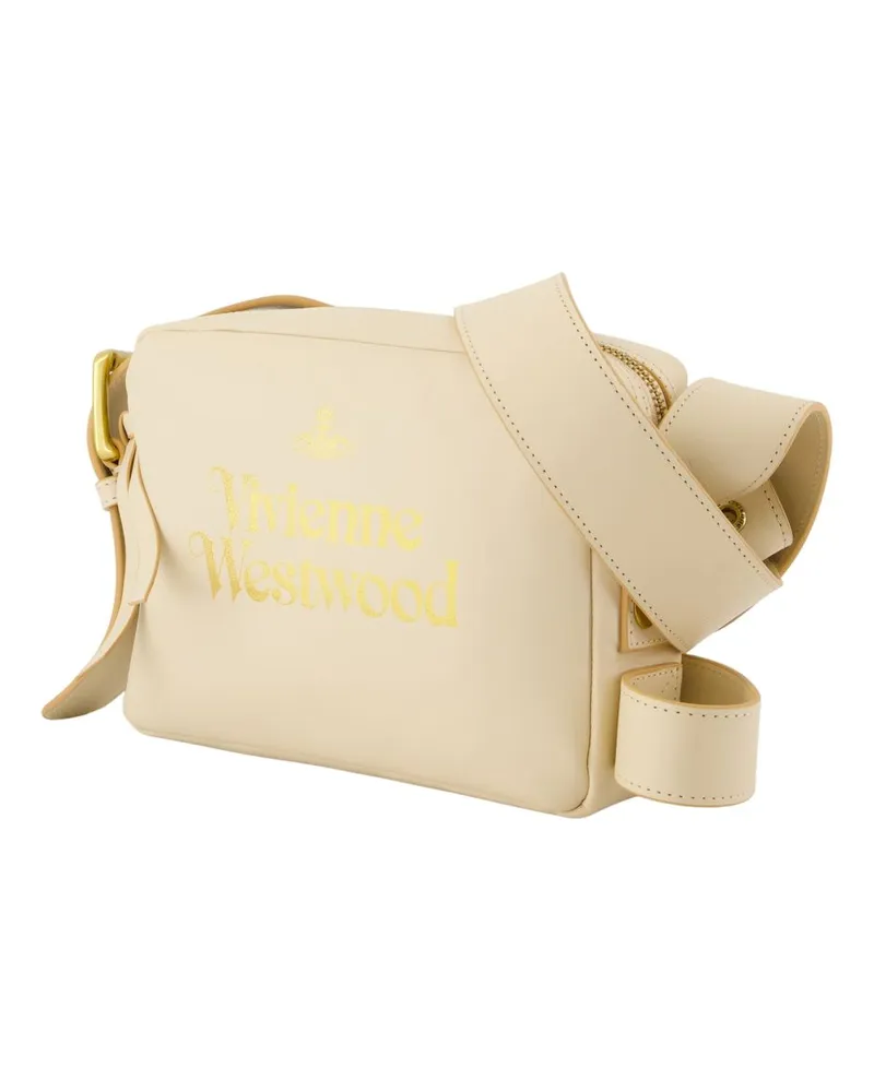 Vivienne Westwood Women's Leather Calfskin Crossbody Bag Beige Beige