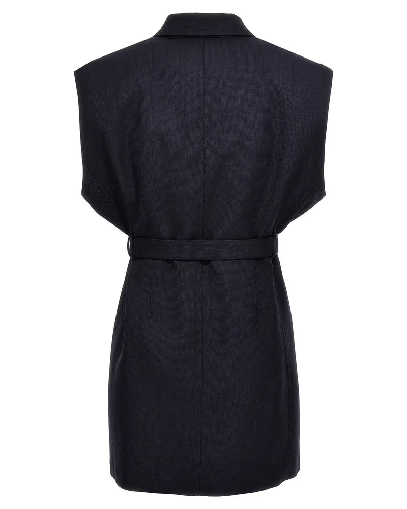 Prada Belted Wool Vest — Black Black