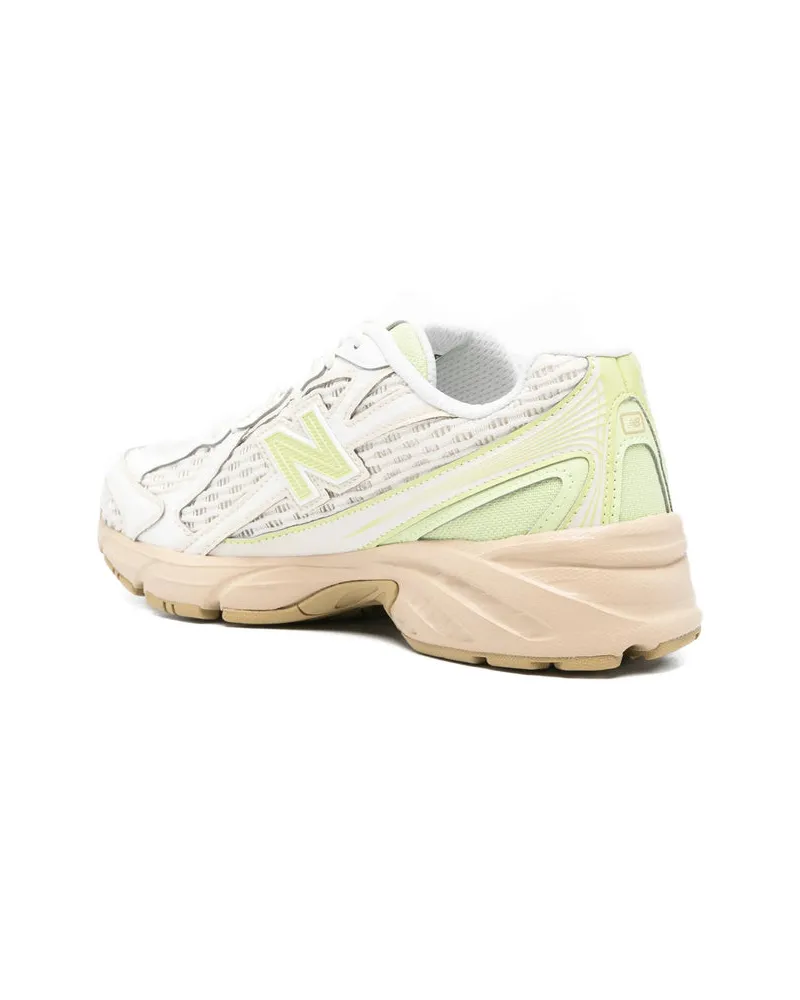 New Balance Polyurethane and Mesh Sneakers — White White
