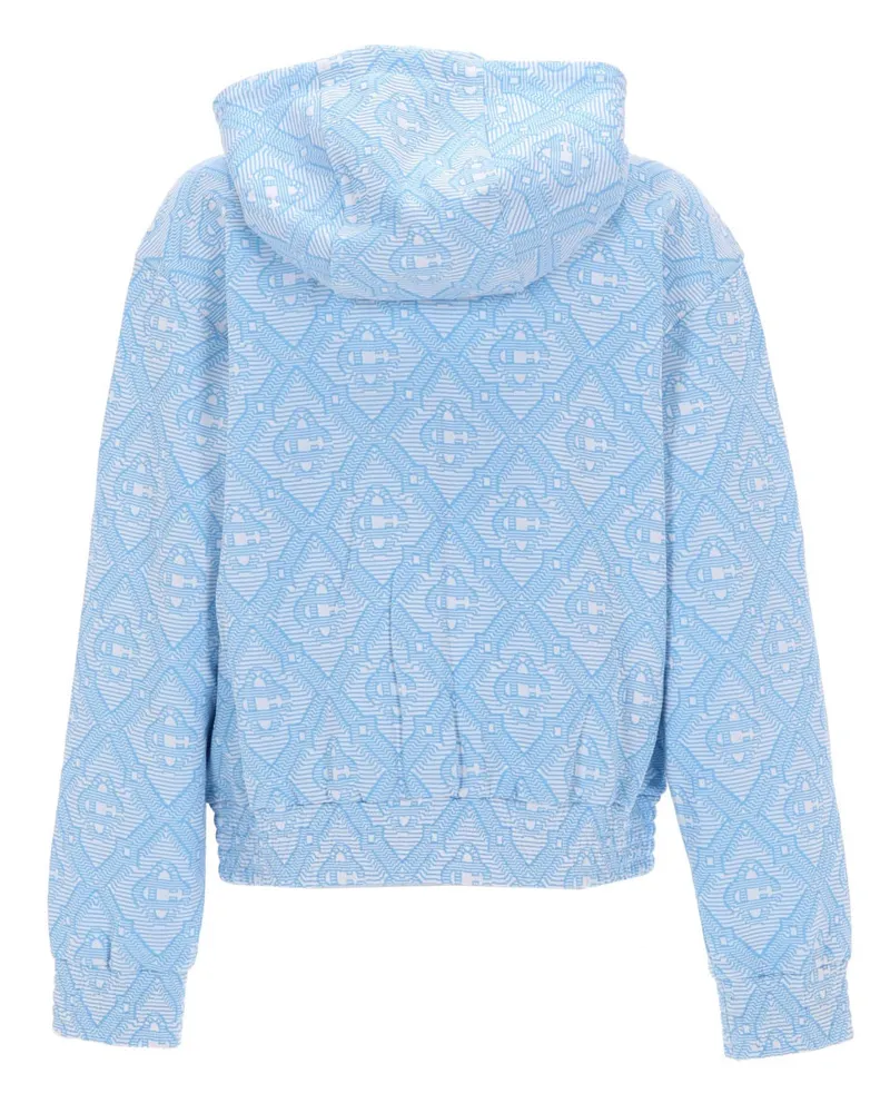 Casablanca Paris Jacquard Cotton Sweatshirt — Blue Blue