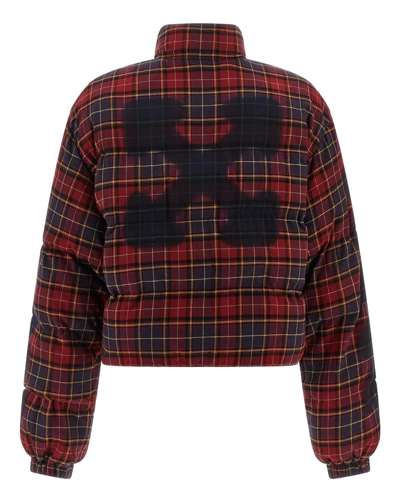 OFF-WHITE Women's Bordeaux Cotton Full-Length Jacket Clothing Red