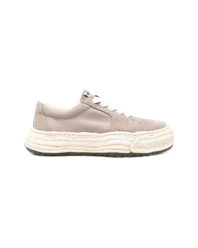 MIHARAYASUHIRO Wavy Rubber Sole Sneakers — Beige Beige