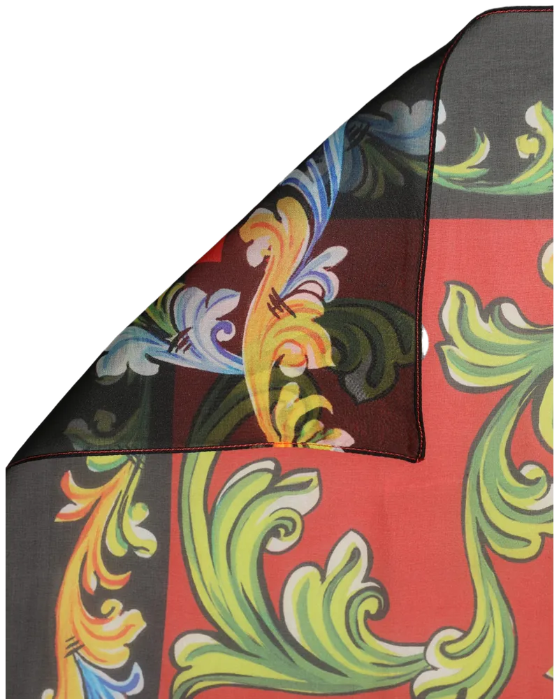 Dolce & Gabbana Silk Printed Foulard Scarf — Multicolor Multicolor