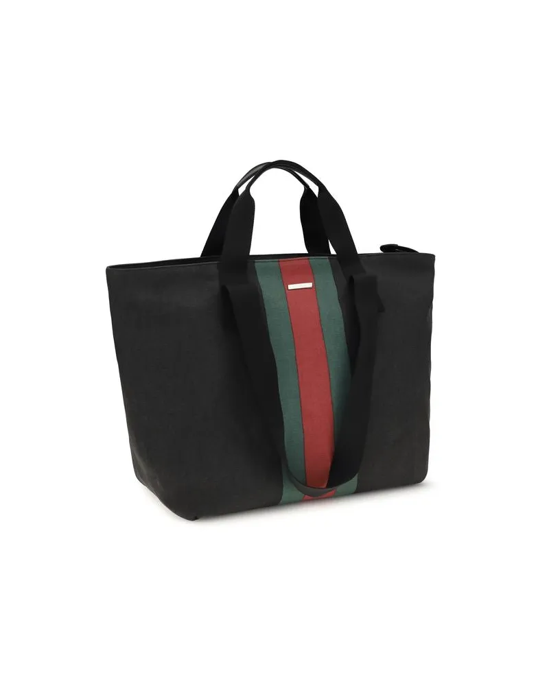 Gucci Men's Black Cotton Shoulder Bag Black