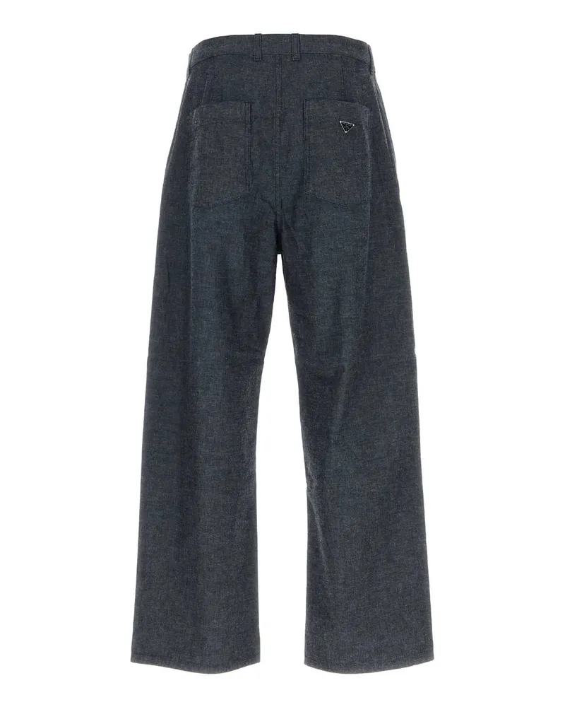 Prada Wool-Blend Trousers — Gray Gray