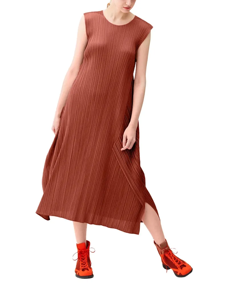 Issey Miyake Pleated A-Line Dress 