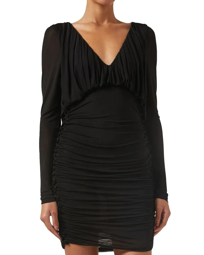 Saint Laurent Women's Black Viscose Cocktail Dress Black