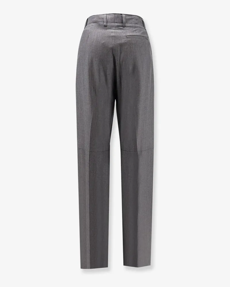 Maison Margiela Women's Trousers Grey Virgin Wool Gray