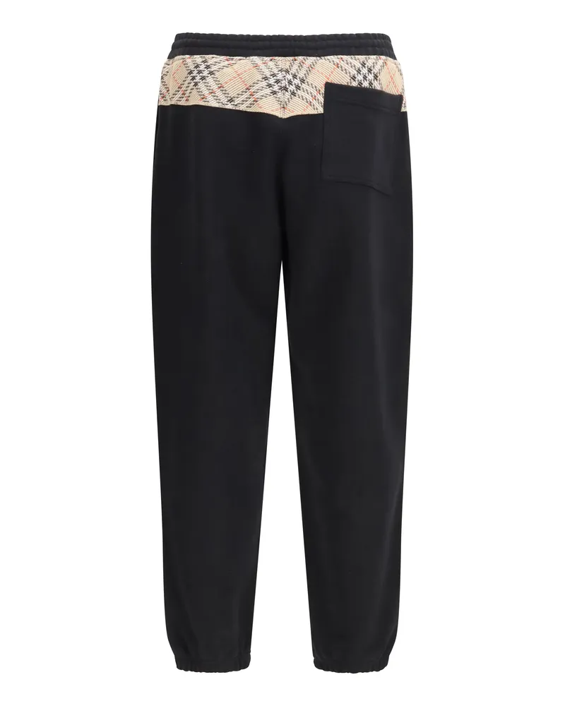 Burberry Men's Jogging Pants Black Cotton Trousers Black