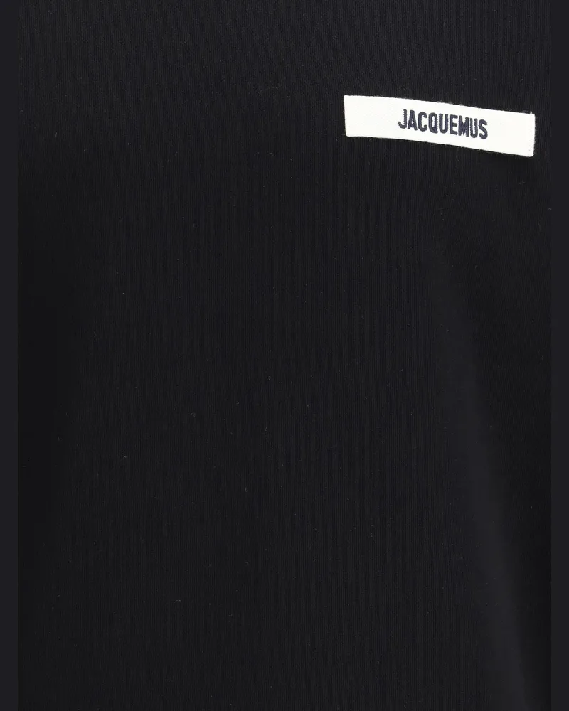 Jacquemus Men's Hooded Sweatshirt Black Cotton Sweatshirts Sweater Black