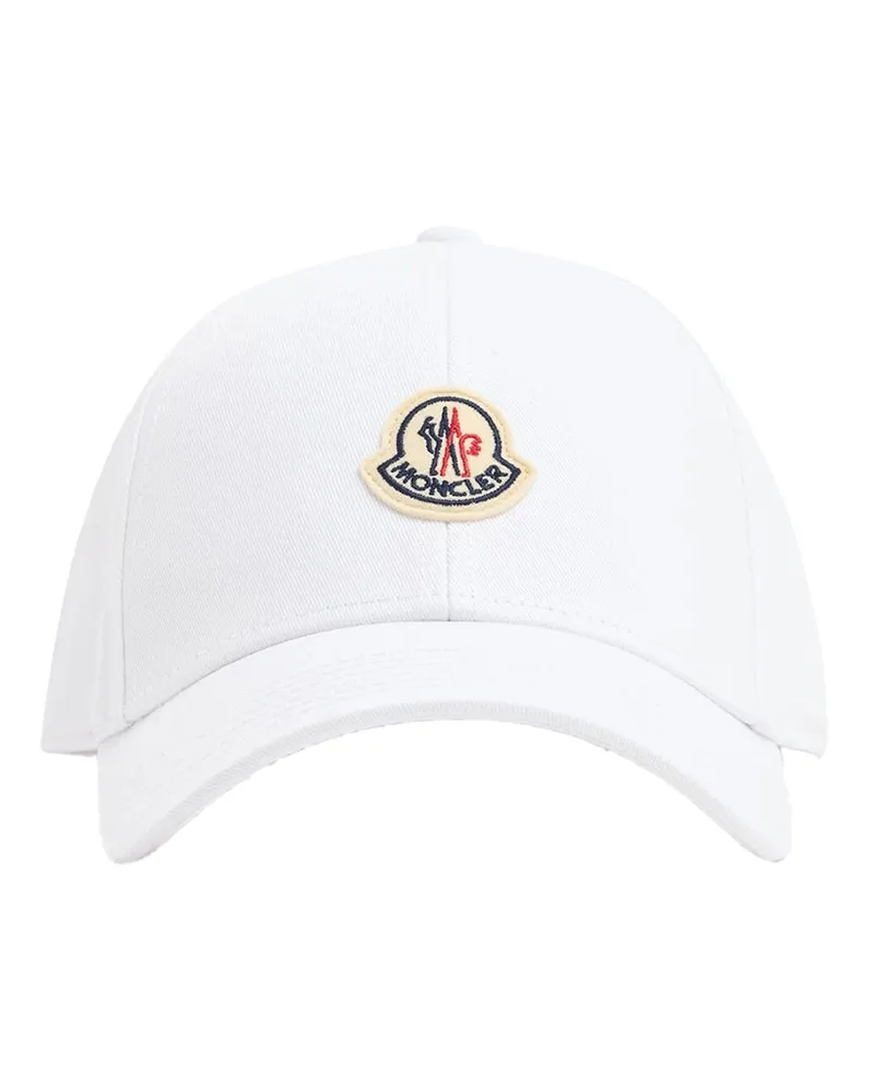 Moncler Cotton Gabardine Baseball Cap — White White