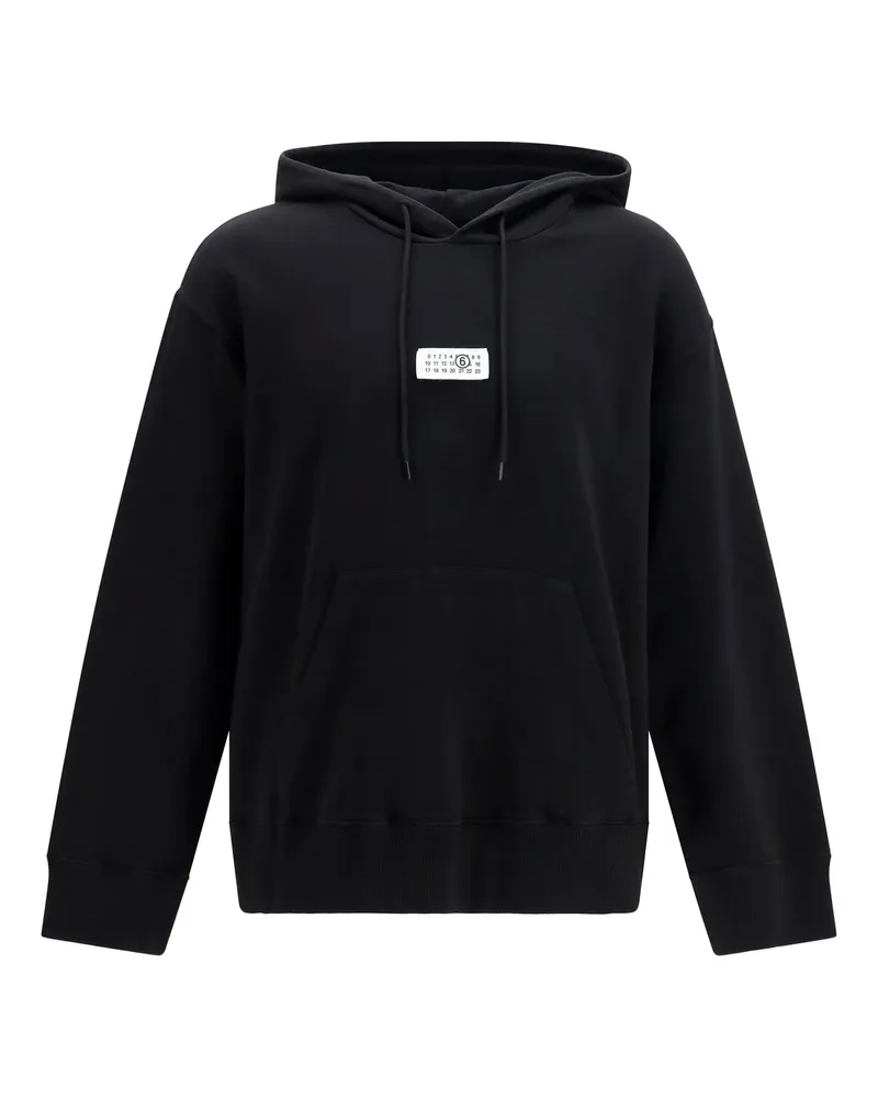 Maison Margiela Men Cotton Hoodie Black Sweatshirts Sweater Black