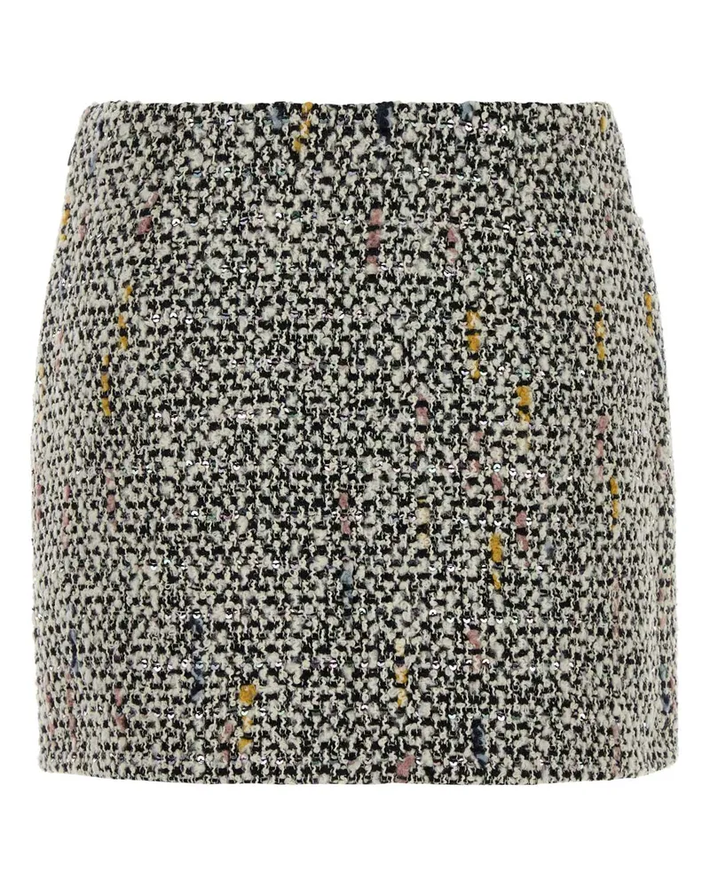 Alessandra Rich Whitemelangemulti Skirt Multicolor